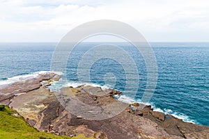 View over remote Green Cape Headland coastline