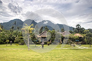 View over a resort in Bali, Indonesia