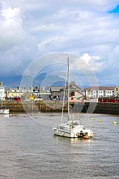 View over the river mouth in porthmadog snowdonia north wales