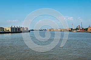 View over river Thames in London