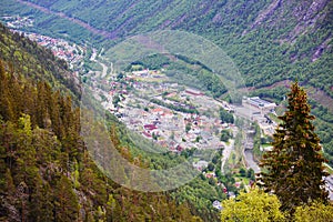 View over Rjukan, Norway