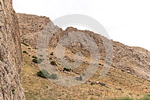 View over rocky mountain in Iran