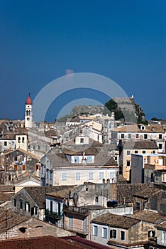 View over the roofs of Corfu's capital Kerkyra