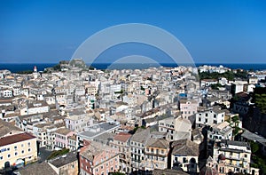 View over the roofs of Corfu's capital Kerkyra