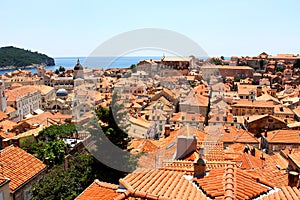 View over the roofs of Dubrovnik old town
