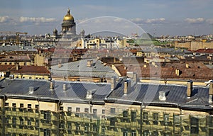 View over the roofs of the old european city