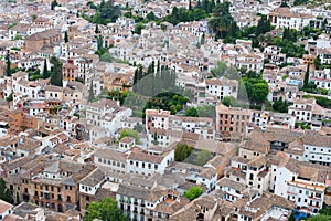 View over the rooftops of the city of Granada