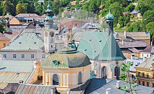 Banska Stiavnica town rooftops