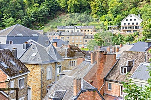 View over rooftops in the old center of La Roche-en-Ardenne