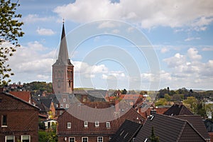 View over the rooftops of ploen in northern Germany photo