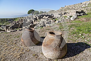 View over the ruins of the Roman city of Pergamon