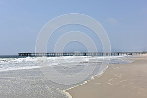 View over Santa Monica beach