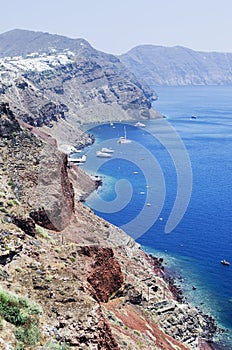 View over Santorini port