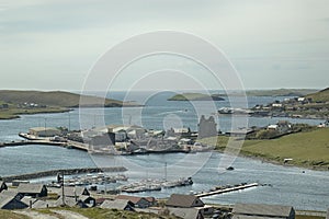 View over Scalloway, Shetland Islands, Scotland