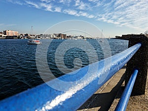 View over the Sheepshead Bay captured on a sunny day