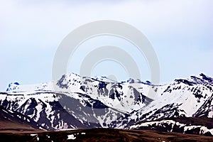 View over snowcaped mountainÃÂ´s