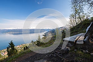 View over Sognefjord from the fills above Balestrand photo