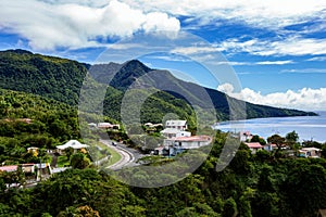 View over the south coast, Basse-Terre, Guadeloupe, Caribbean