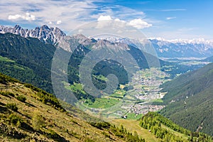 View over Stubaital valley in Tirol, Austria