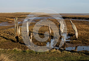 A view over Thornham Marsh, North Norfolk.