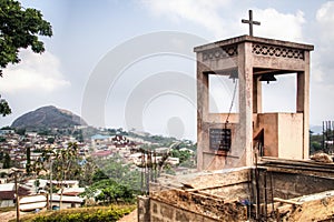 View over the town of Amedzofe, Volta Region, Ghana