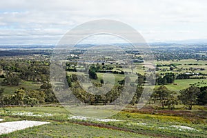 View over the town of Bathurst from Mount Panorama