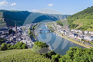 View over the town of Cochem, Germany