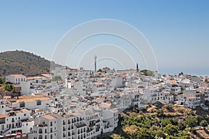 View over the town of Frigiliana, Spain photo