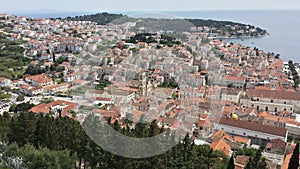 View over town of Hvar Croatia from Spanjola Fortress