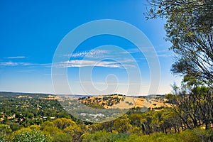 View over the town of Toodyay (Western Australia)