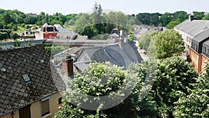 View over the town of Vervins in the Aisne in ThiÃ©rache region of Hauts de France in France photo