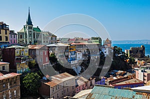 View over Valparaiso, in Chile