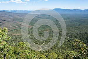 View over Victoria Valley and Lake Wartook in the Grampians region of Victoria, Australia