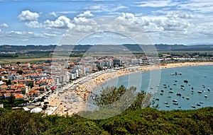View over the village and bay of Sao Martinho do Porto photo