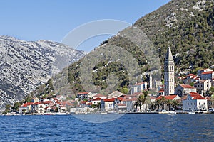 Fishing town Perast, Kotor Bay, Montenegro.