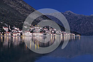 Fishing town Perast, Kotor Bay, Montenegro.