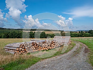 View over the Vogtland in Saxony