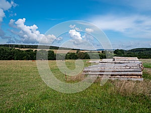 View over the Vogtland in Saxony Germany