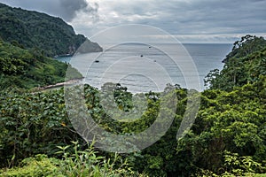 View over Wafers Bay Cocos Island