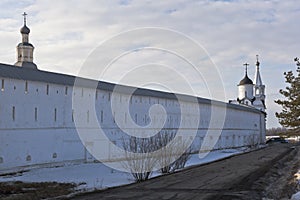 View over the wall and Gate Church of the Ascension Spaso Prilutsky Monastery