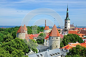 View over the Walls of Tallinn, Estonia photo