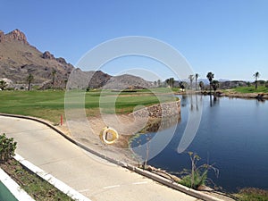 View over wonderful Aguilon Golf Course in Spain photo