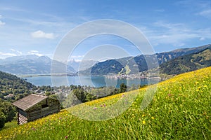 View over Zell am See in Summer, Salzburg, Austria