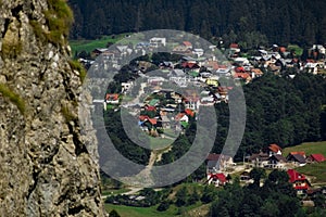 View Overlooking Busteni Village, Romania