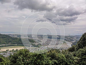 View Overlooking Iwakuni, Japan