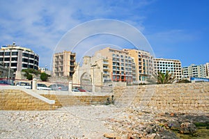 View of the Paceville and architecture of Malta
