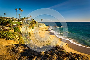 View of the Pacific Ocean from cliffs at Heisler Park