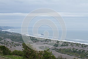 View of the Pacific Ocean at Rocas de Santo Domingo beach