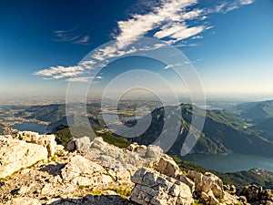 View on Padan Plain as seen from Grigna Meridionale summit