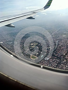 view of Padang city from above